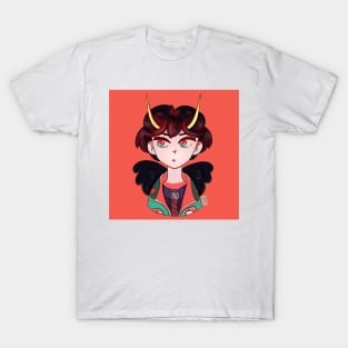 Black wings demon girl T-Shirt